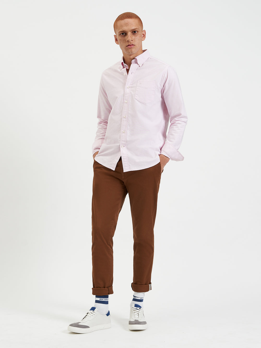 Chemises Ben Sherman Brighton Oxford Organic Rose | PUE-80404614